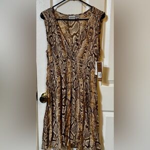 Raya Sun Tan and Brown Maxi Dress